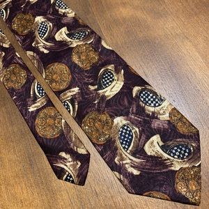Abstract silk neck tie
